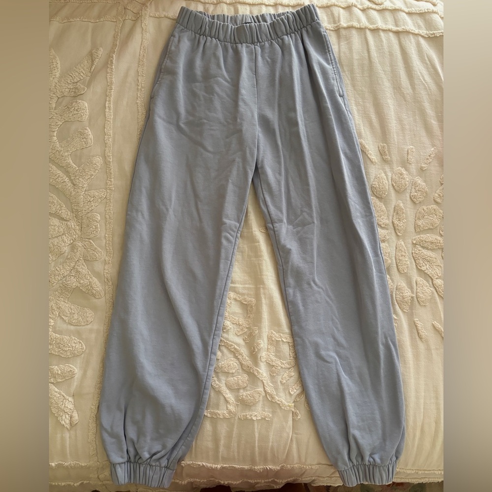 baby blue brandy melville rosa sweatpants